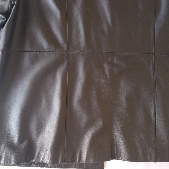 Vintage Black Leather Jacket Clio ll Unisex sz 3X - Picture 7 of 7